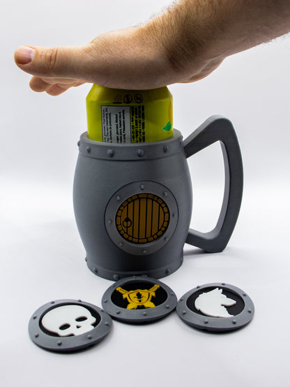 Chope médiéval à logo