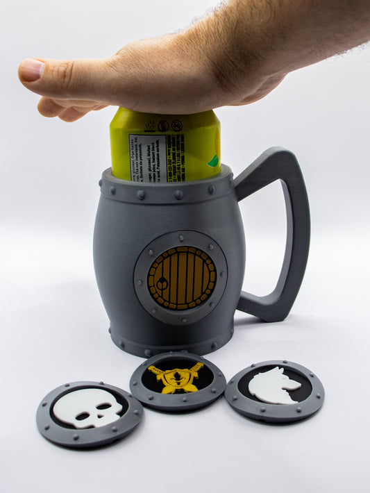 Chope médiéval à logo